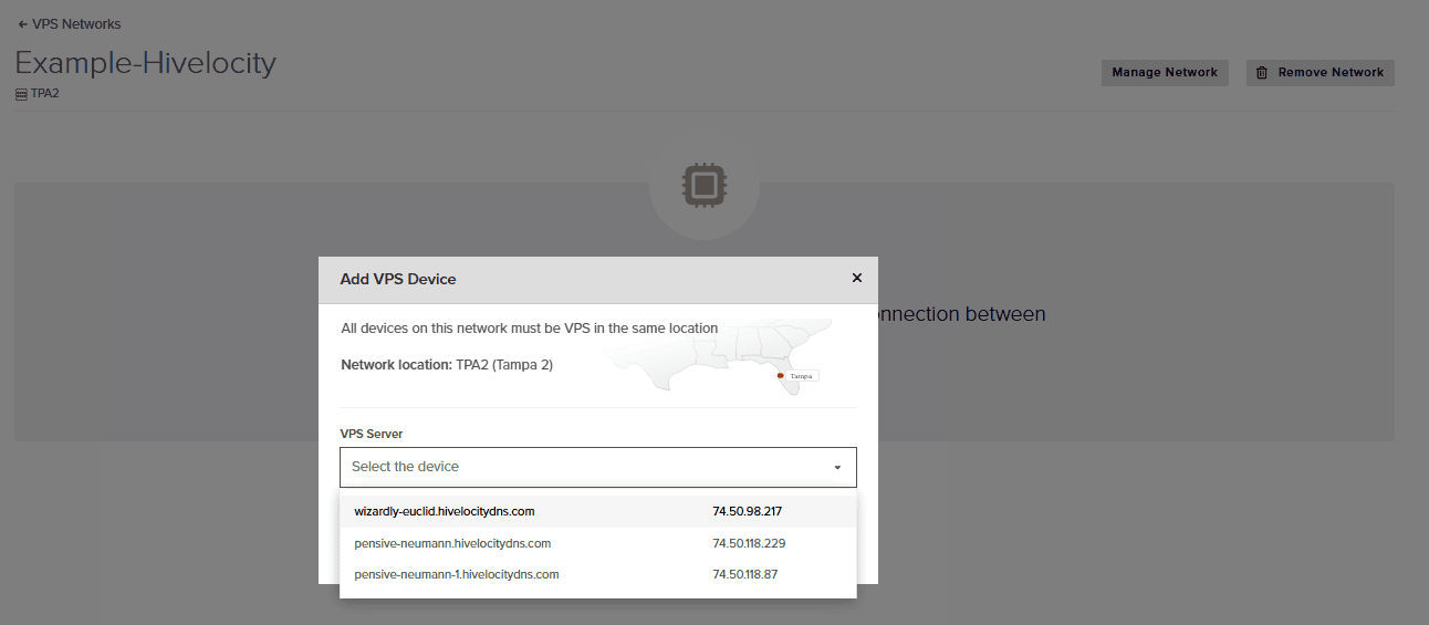 Adding VPSs to the Network VPS