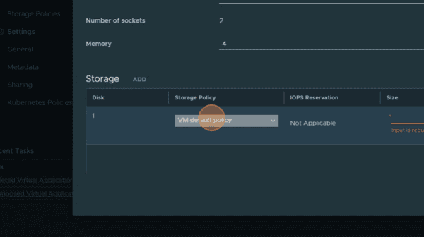 dashboard new VM add storage button